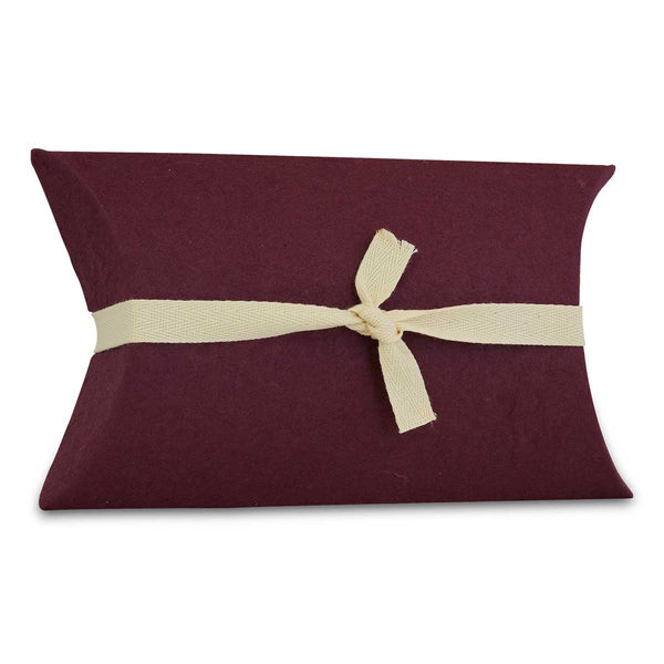 Small matte purple paper water burial urn, flat and unprinted
