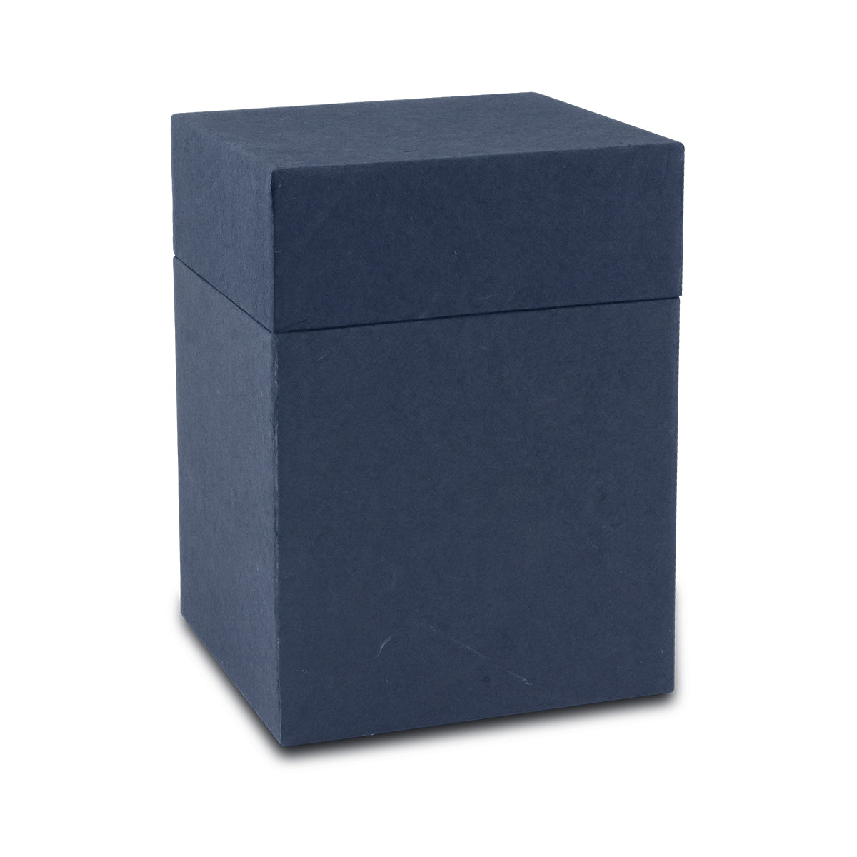 Plain square biodegradable burial urn with a flat top-loading lid