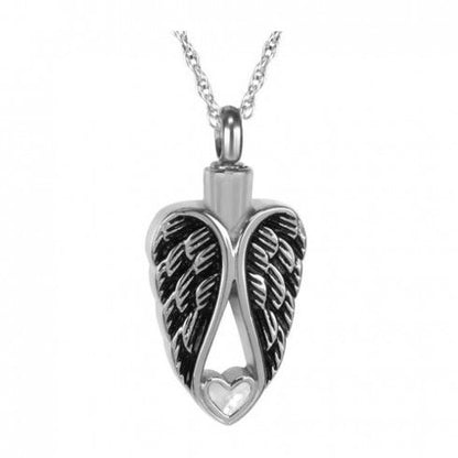Silver Winged Heart Necklace Keepsake