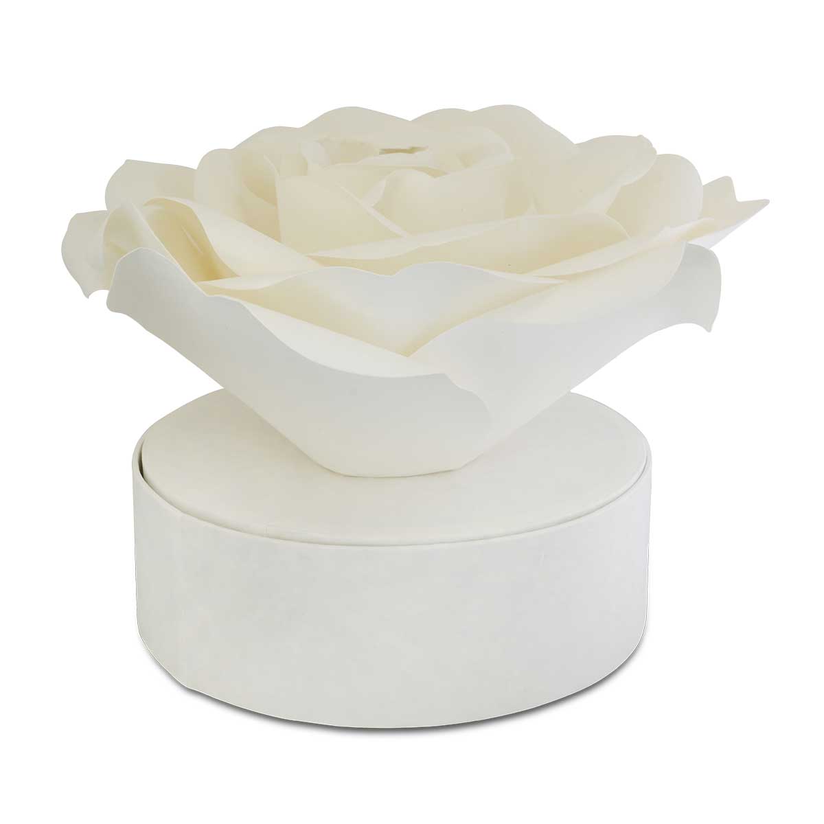 Wide rounded biodegradable paper urn, 13 inches across and 12 inches tall, matte natural surface