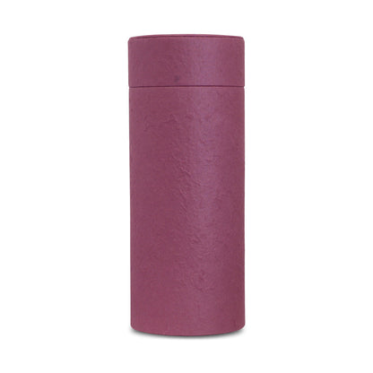 Tall burgundy cylindrical scattering tube with a plain lift-off top