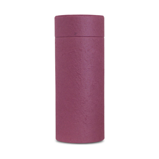 Tall burgundy cylindrical scattering tube with a plain lift-off top