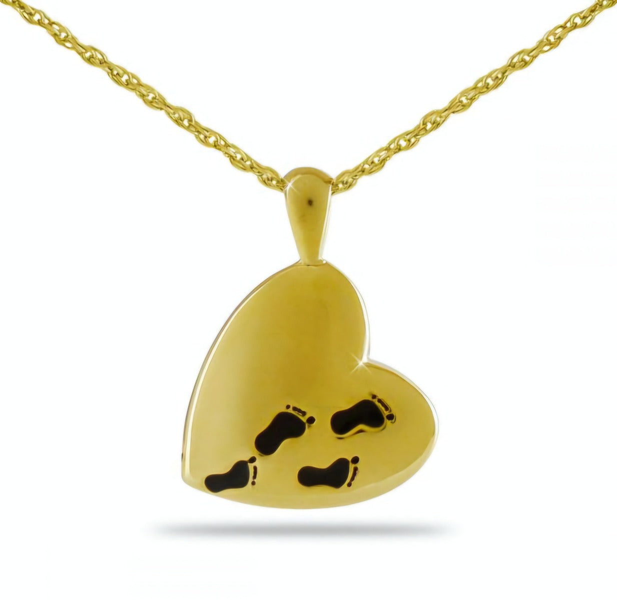 Gold-plated steel pendant with a recessed winding path running corner to corner