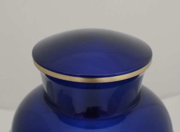 Blue Mother of Pearl Urn