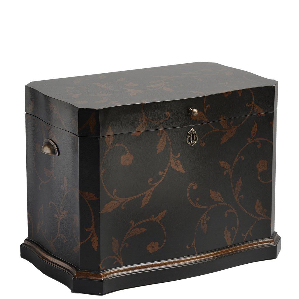 Wooden life chest with lift-up lid, twenty-five inches wide, warm stained grain