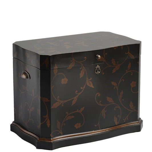 Wooden life chest with lift-up lid, twenty-five inches wide, warm stained grain
