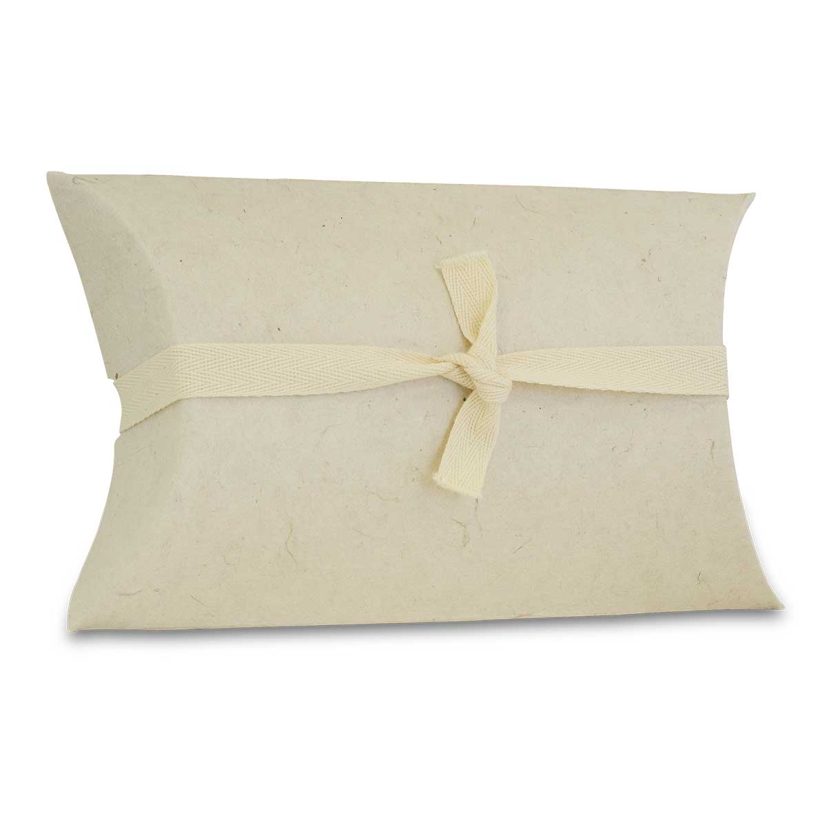 Small sand-coloured paper water burial urn, flat and unprinted