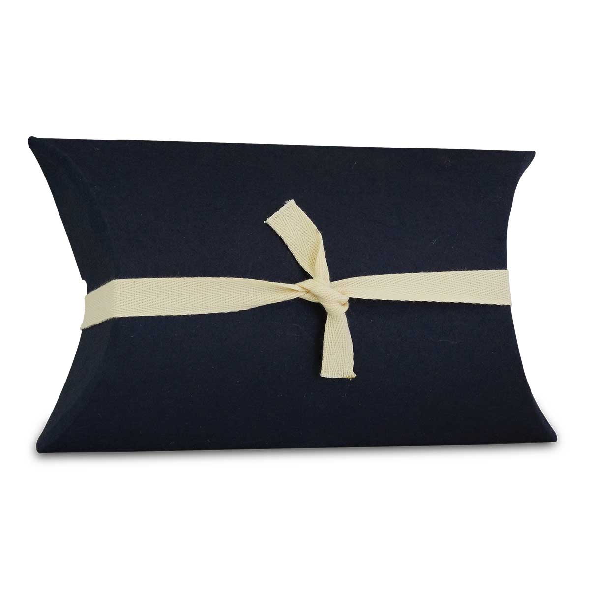 Small matte blue paper water burial urn with a plain unprinted lid