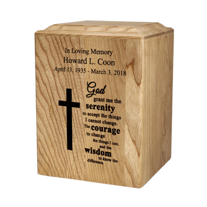 Spiritual Wooden Urn