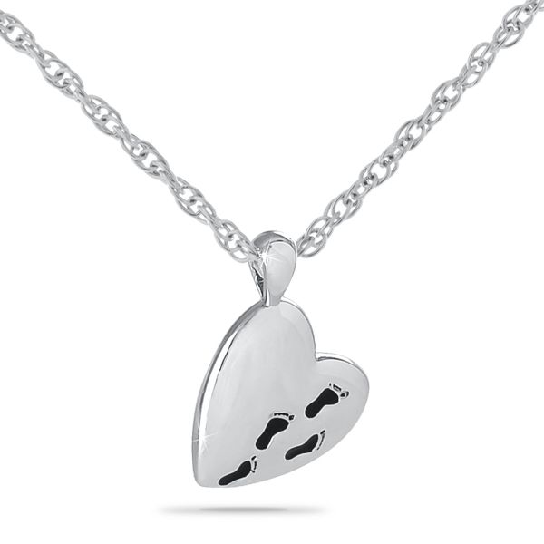 Footprints Prayer Pendant