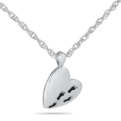 Footprints Prayer Pendant