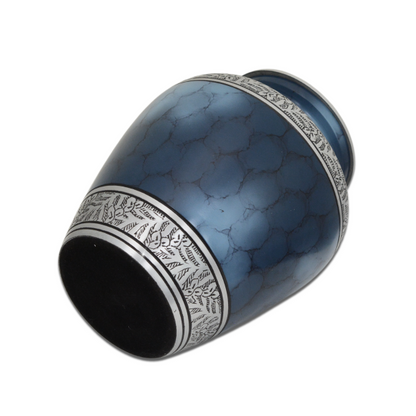 Blue Aluminum Urn