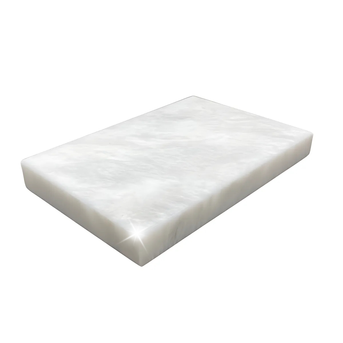 Rectangular stone memorial nameplate, one inch thick, standing upright