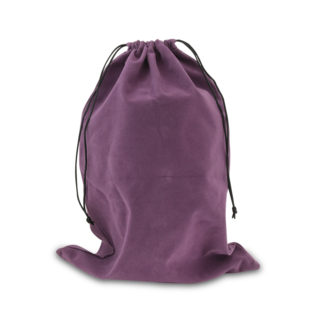 Purple velvet keepsake urn bag measuring five by seven inches